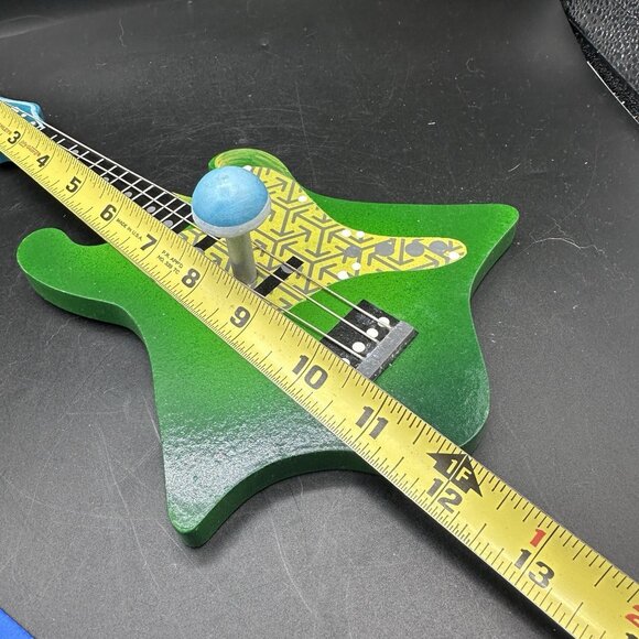 Punchgear Green Guitar Wall Hook Rock Music Decor Kids Handcrafted - Picture 7 of 16